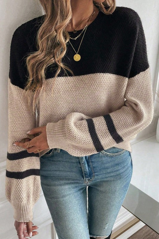 Colorblock Stripe Long Sleeve Sweater Shop Style & More | Fresh Looks, Everyday Deals & Free Shipping