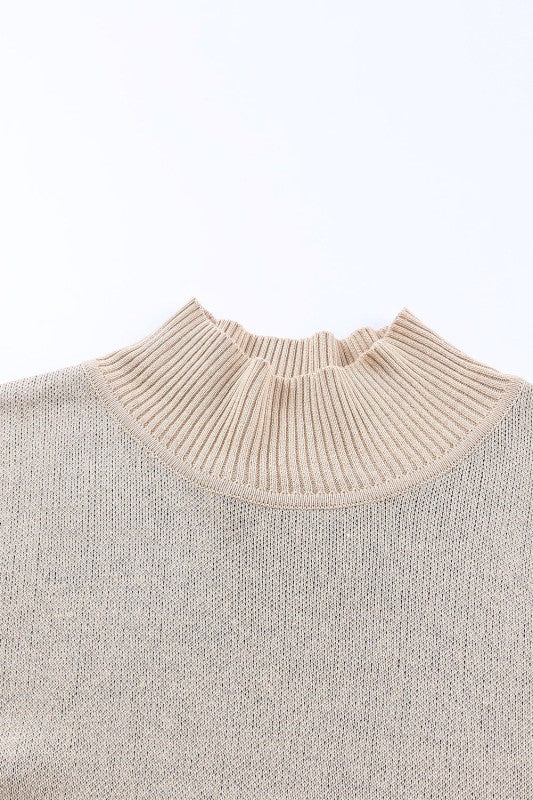 Leopard Mock Neck Side Slit Sweater Shop Style & More | Fresh Looks, Everyday Deals & Free Shipping