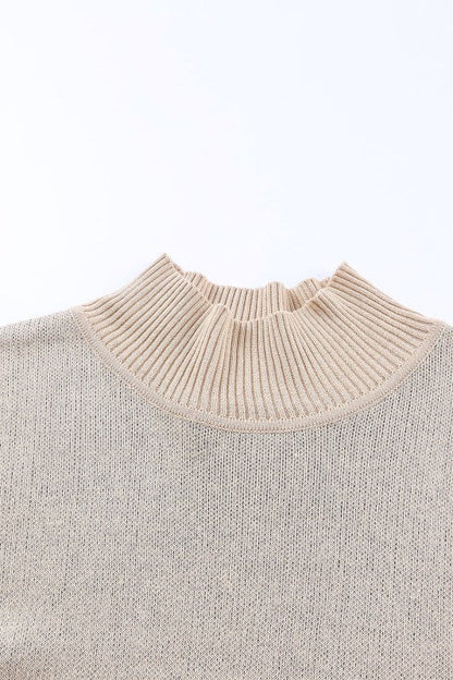 Leopard Mock Neck Side Slit Sweater Shop Style & More | Fresh Looks, Everyday Deals & Free Shipping