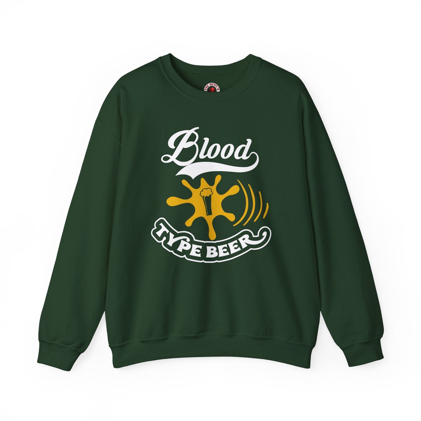 Blood Type Beer Crewneck Sweatshirt The Devil's Pickle