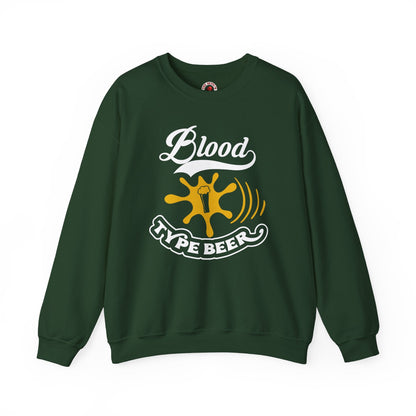 Blood Type Beer Crewneck Sweatshirt The Devil's Pickle