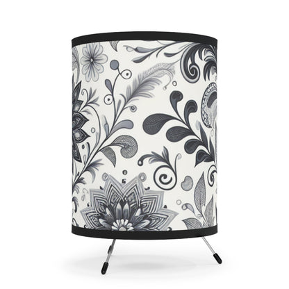 Elegant Floral Tripod Lamp, Home Decor, Accent Lighting, Modern Design, Bedroom Lighting, Living Room Decor, Unique Gift Grayceful LLC