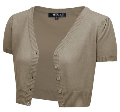 Cropped Bolero Knit Sweater Cardigan Short Sleeve Shop Style & More | Fresh Looks, Everyday Deals & Free Shipping