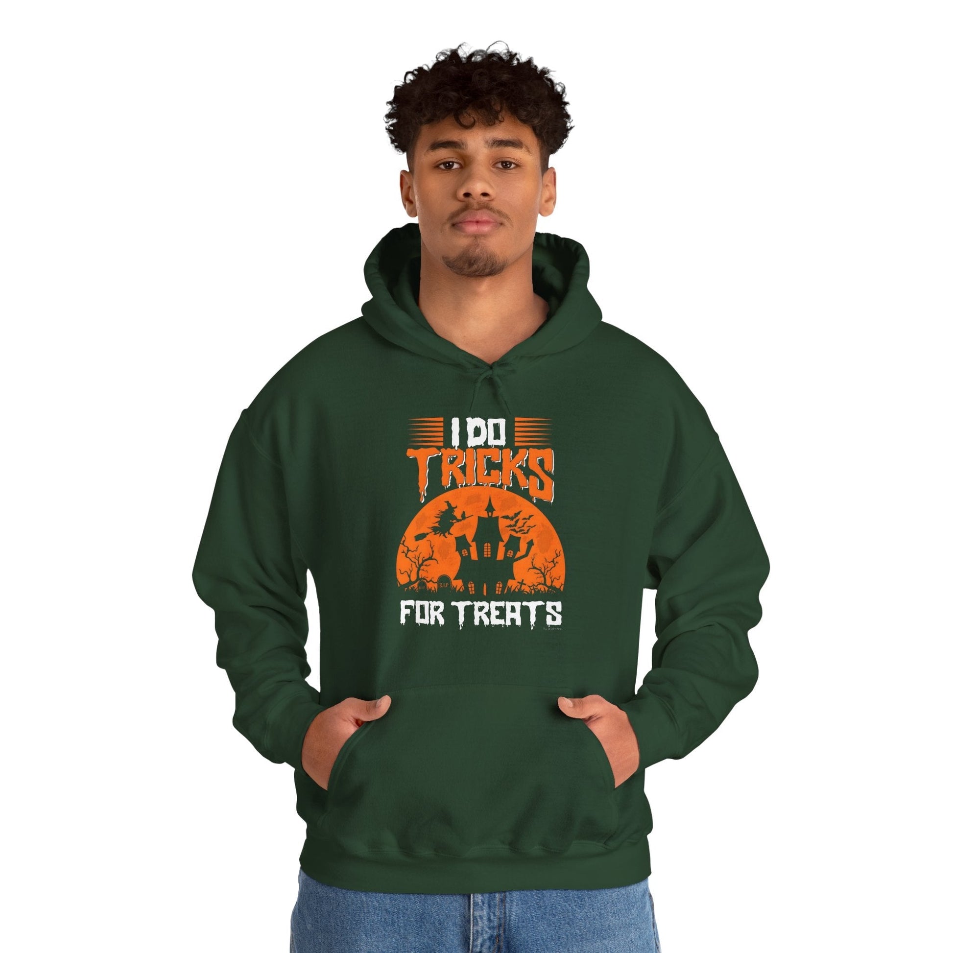 I Do Tricks For Treats Hooded Sweatshirt The Devil's Pickle