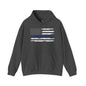 Thin Blue Line American Flag Hooded Sweatshirt The Devil's Pickle