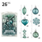Christmas Ball Set 6cm Painted Alien Ball Powder Snowflake Set Box Christmas Supplies