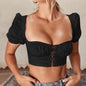 Low Cut Ruffled Crop Top | Sexy Country Girl Style for Casual Days Country in My Heart