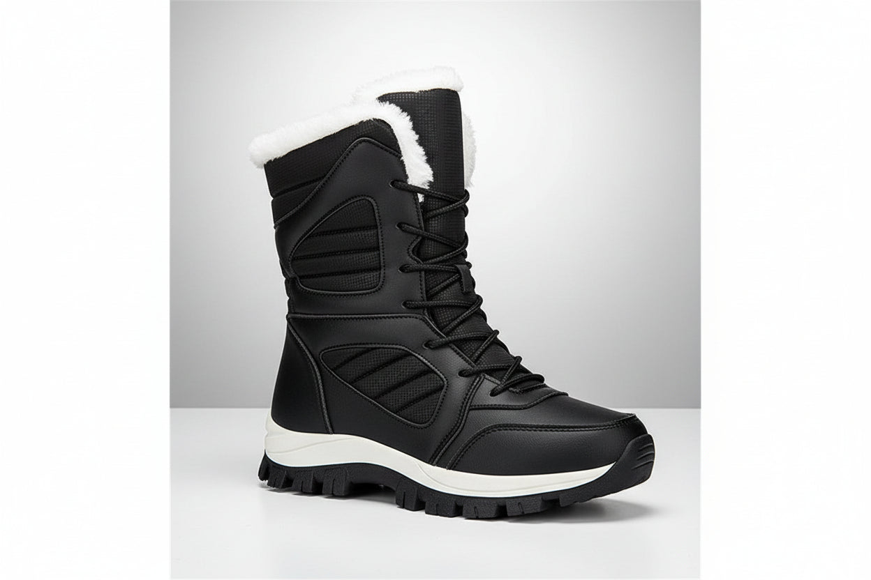 Women’s Winter Snow Boots – Fleece Lined Waterproof Cotton Boots FitiqueFit