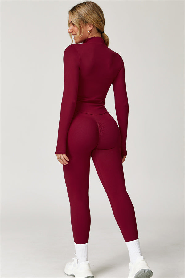 The Delight Jacket Sports Bra Leggings 3-Piece Set Fitglutes Activewear Gymwear Sportswear & Workout Clothes
