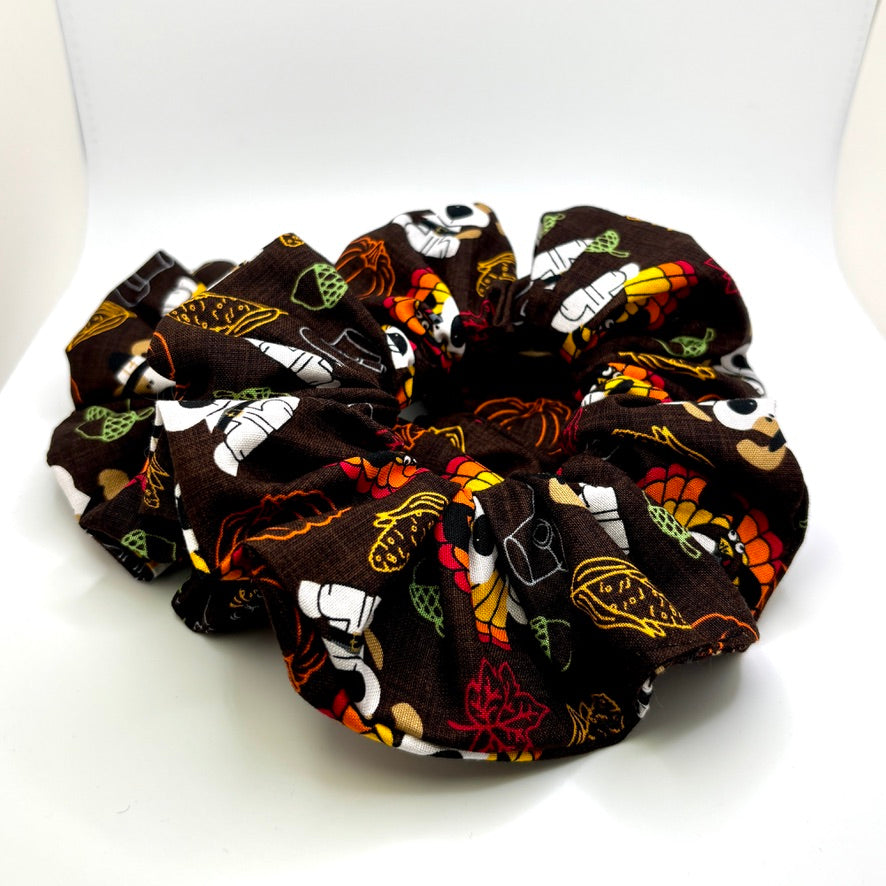 Turkey Dog Thanksgiving Scrunchie Enchanted Scrunch