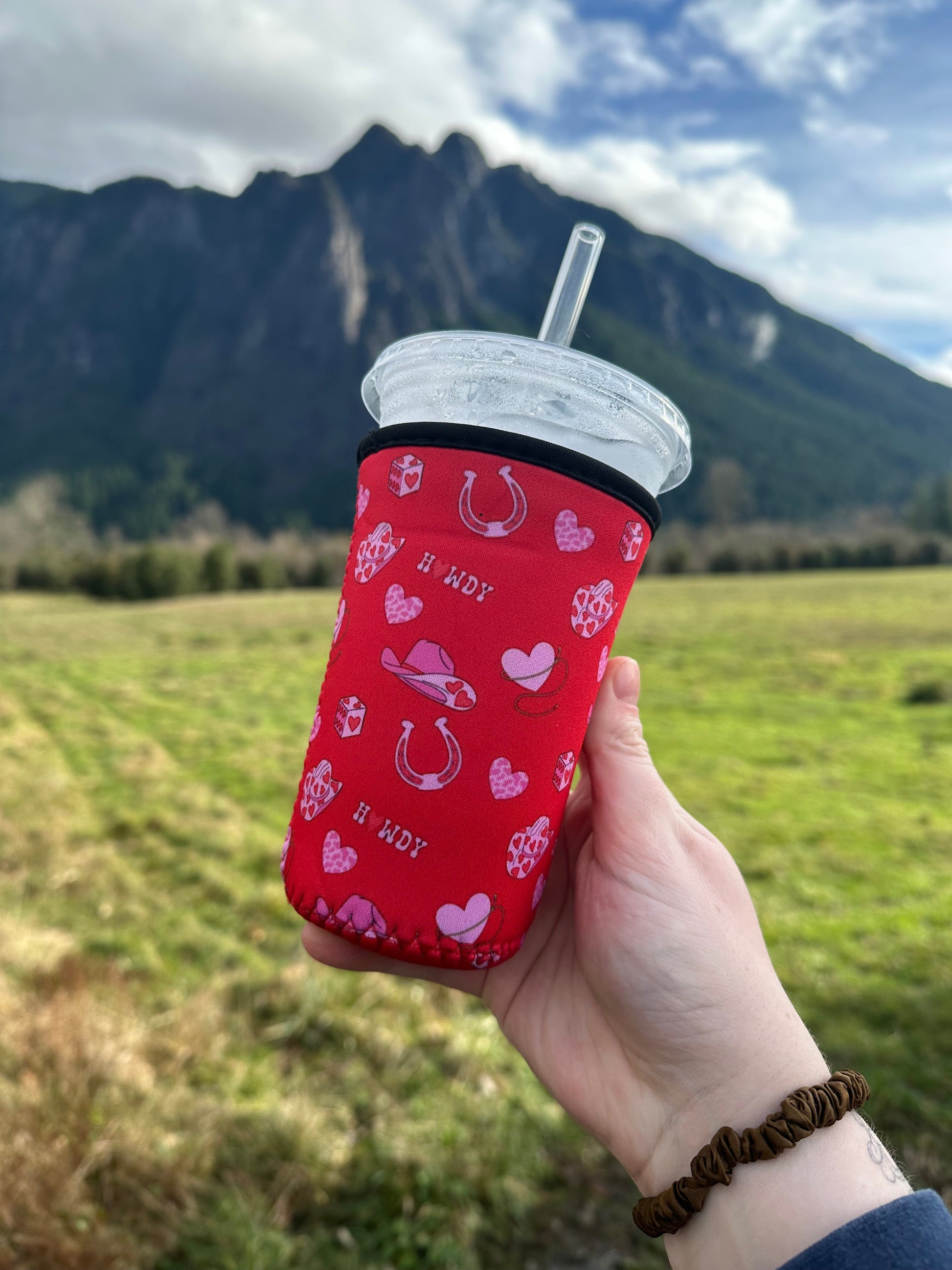 Valentines Howdy Coffee Sleeve BashDesignsCo