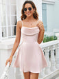 Plunging Neck Halter Dress – Waist-Cinching Elegant Style FitiqueFit