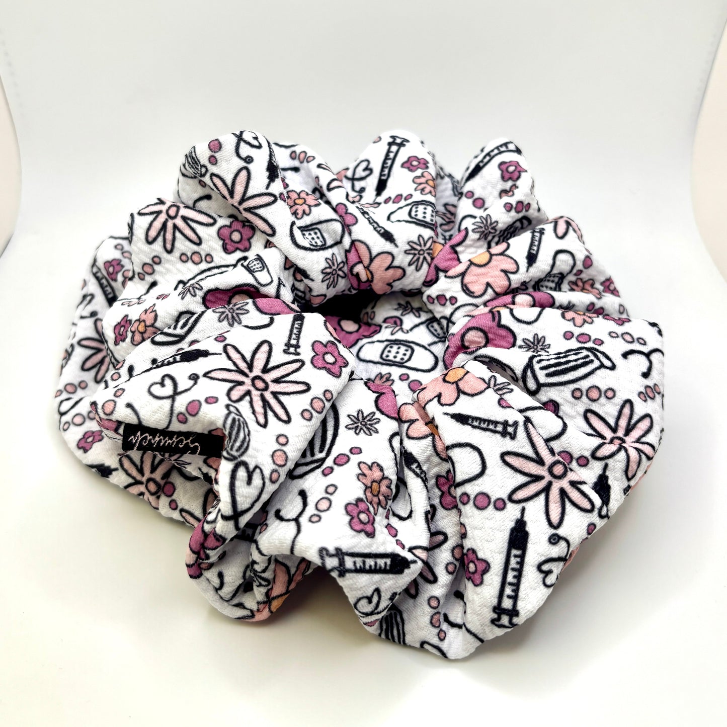 Floral Nurse Healthcare Bullet Scrunchie Enchanted Scrunch