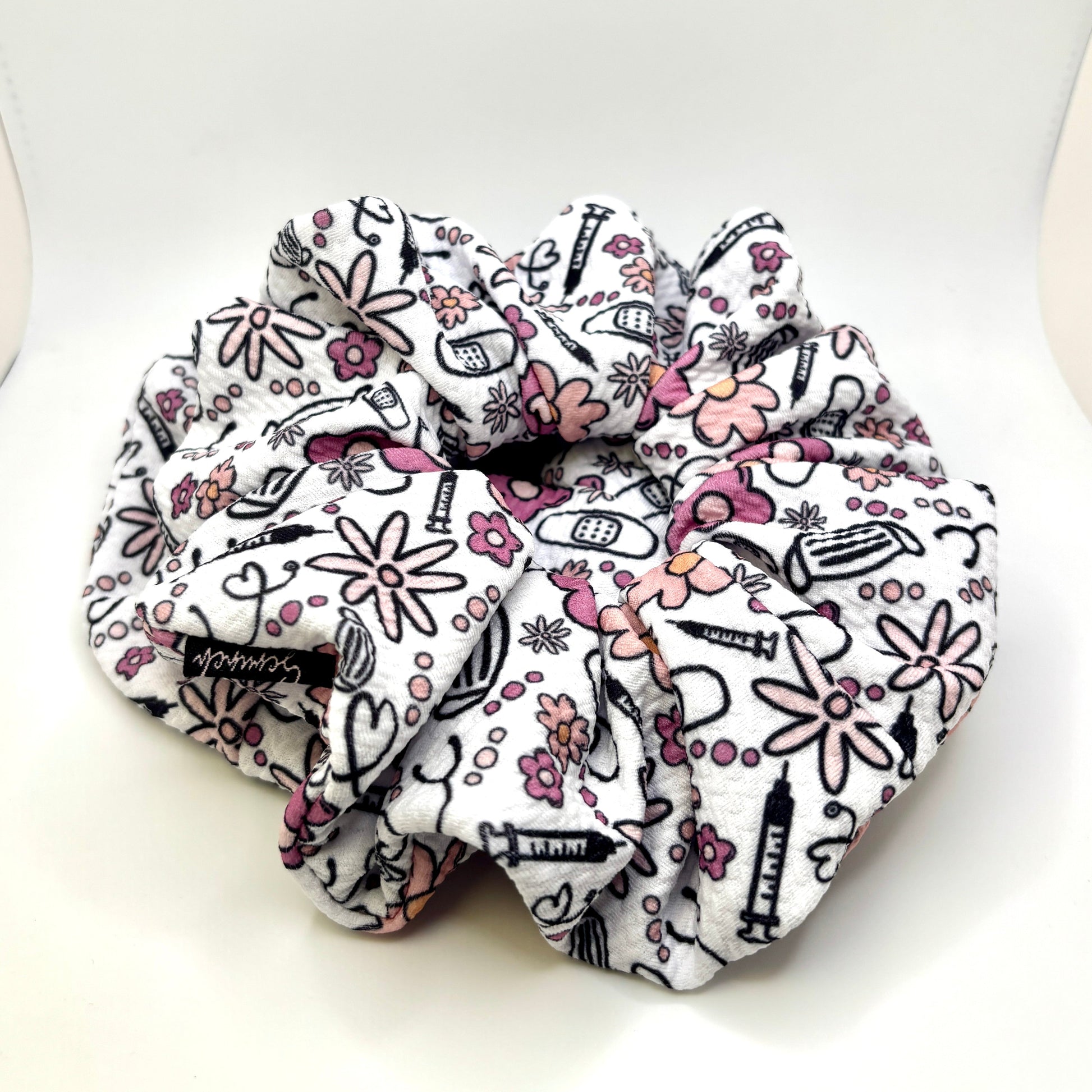 Floral Nurse Healthcare Bullet Scrunchie Enchanted Scrunch