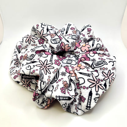 Floral Nurse Healthcare Bullet Scrunchie Enchanted Scrunch