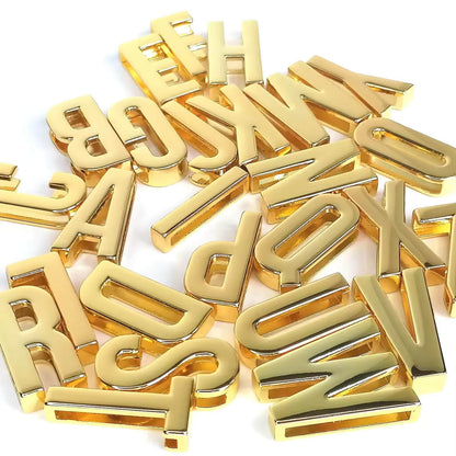 Scarf Slide Letters – 30mm – 14K Gold Non Tarnish Deep South Originals