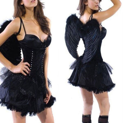 Adult 4 Color Outfit Angel Wing Dress Up Costume Fashion Girls Feather Fairy Pretty Halloween Cosplay Wing Party Supplies
