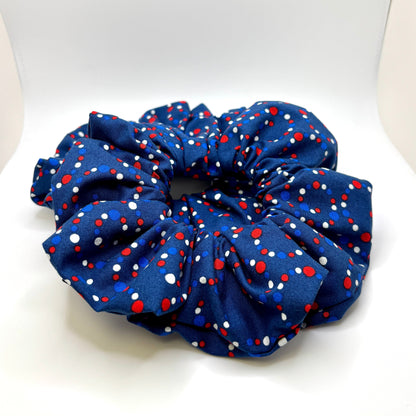 Navy Patriotic Dotted Scrunchie Enchanted Scrunch