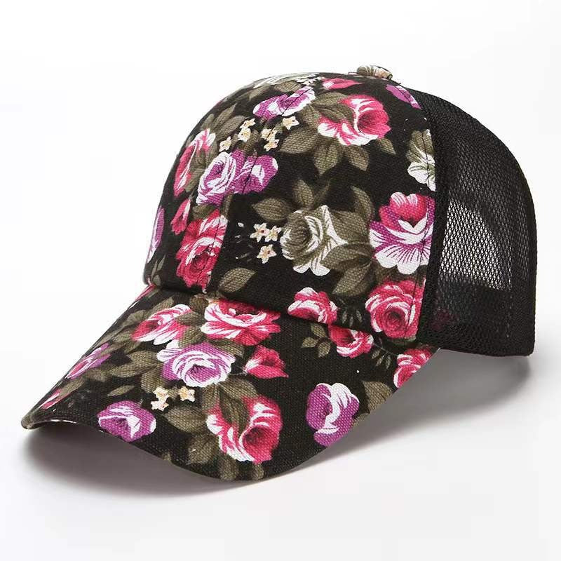 Floral Print Adjustable Baseball Cap Country in My Heart