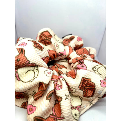 Chocolate Bunny Easter Bullet Scrunchie Enchanted Scrunch