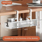 No-drill under-desk cord rack: metal mesh, high-load cable holder.