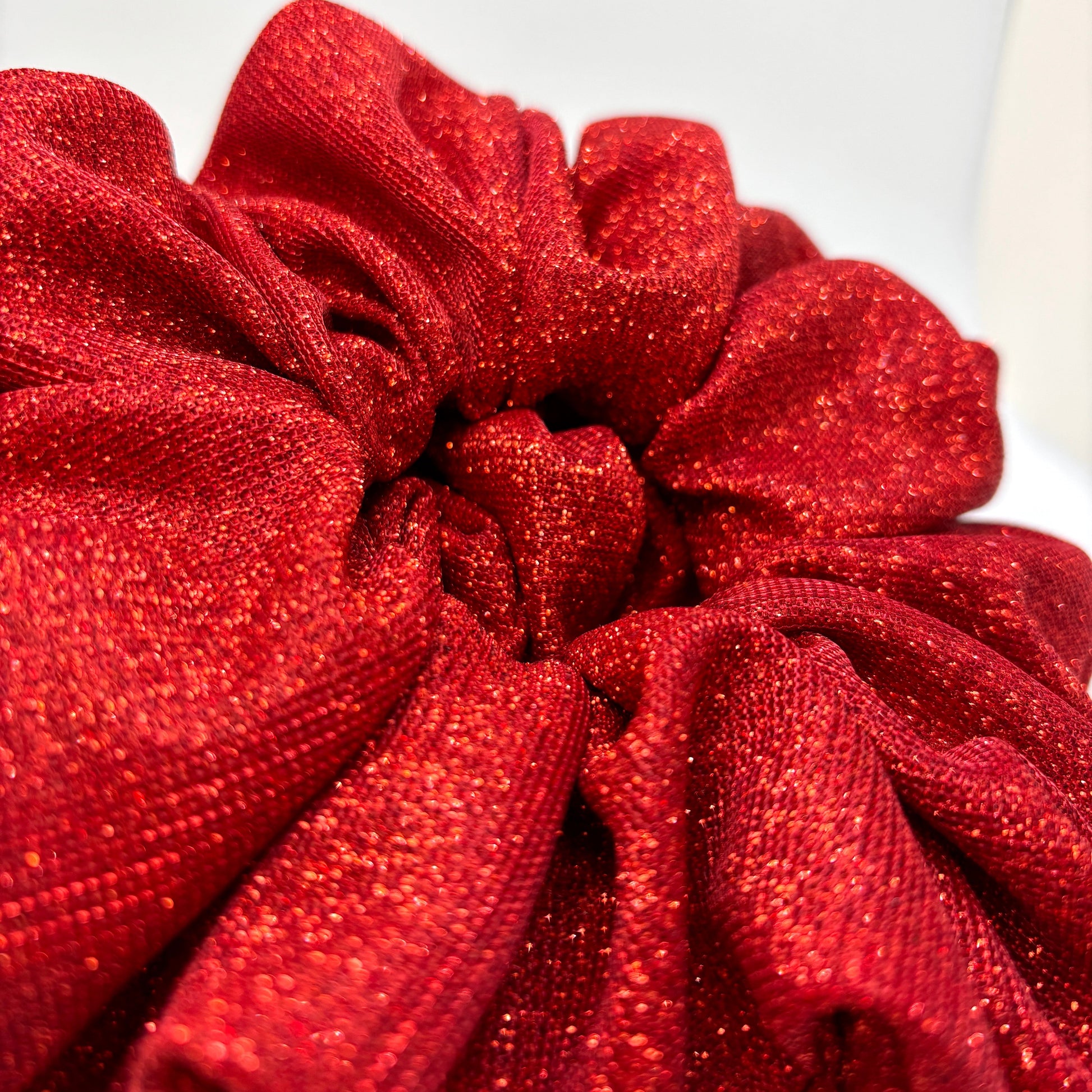 Bright Red Sparkle Scrunchie Enchanted Scrunch