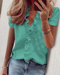 Cowgirl Chic Ruffle Top – Stylish Short Sleeved Shirt for Casual Cowgirl Style Country in My Heart