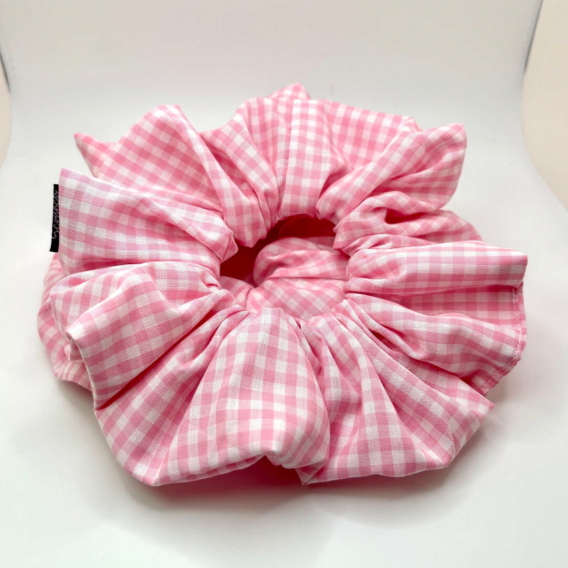 Pink Gingham Spring Scrunchie Enchanted Scrunch