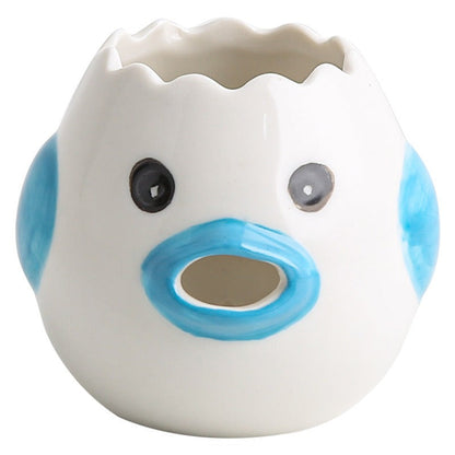Ceramic egg white and protein separator household egg liquid and yolk filter baking tool easy to clean
