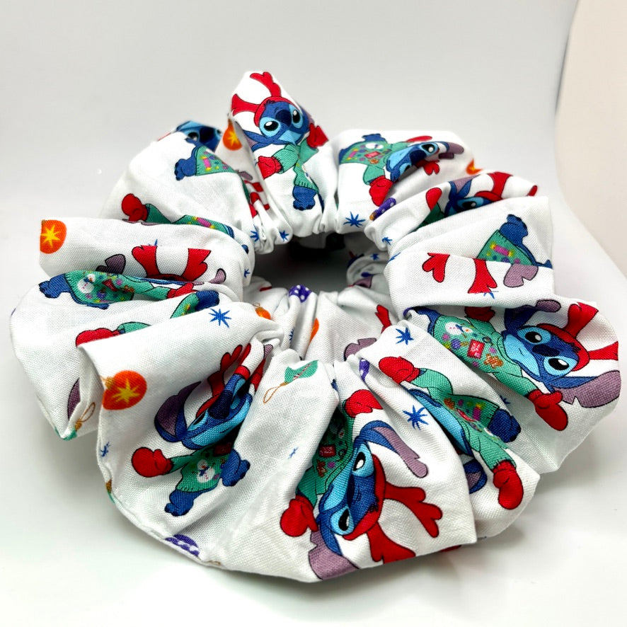 White Stitch Christmas Scrunchie Enchanted Scrunch