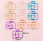 10 pcs/pack cute Cactus star Ice Cream Mini Paper Clips Kawaii Stationery Metal Clear Binder Clips Photos Tickets Notes Letter