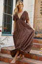 Casual Fashion V-Neck Maxi Dress for Summer