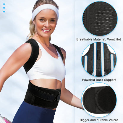 Back Posture Corrector for Men & Women with Lumbar support ViralGalleria.com