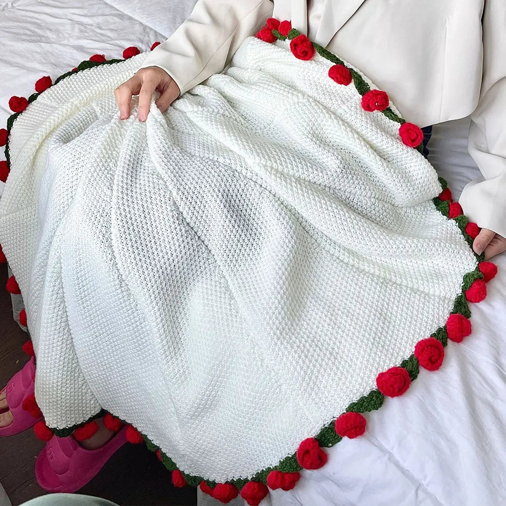 Crochet Rose Bouquet Blanket ViralGalleria.com