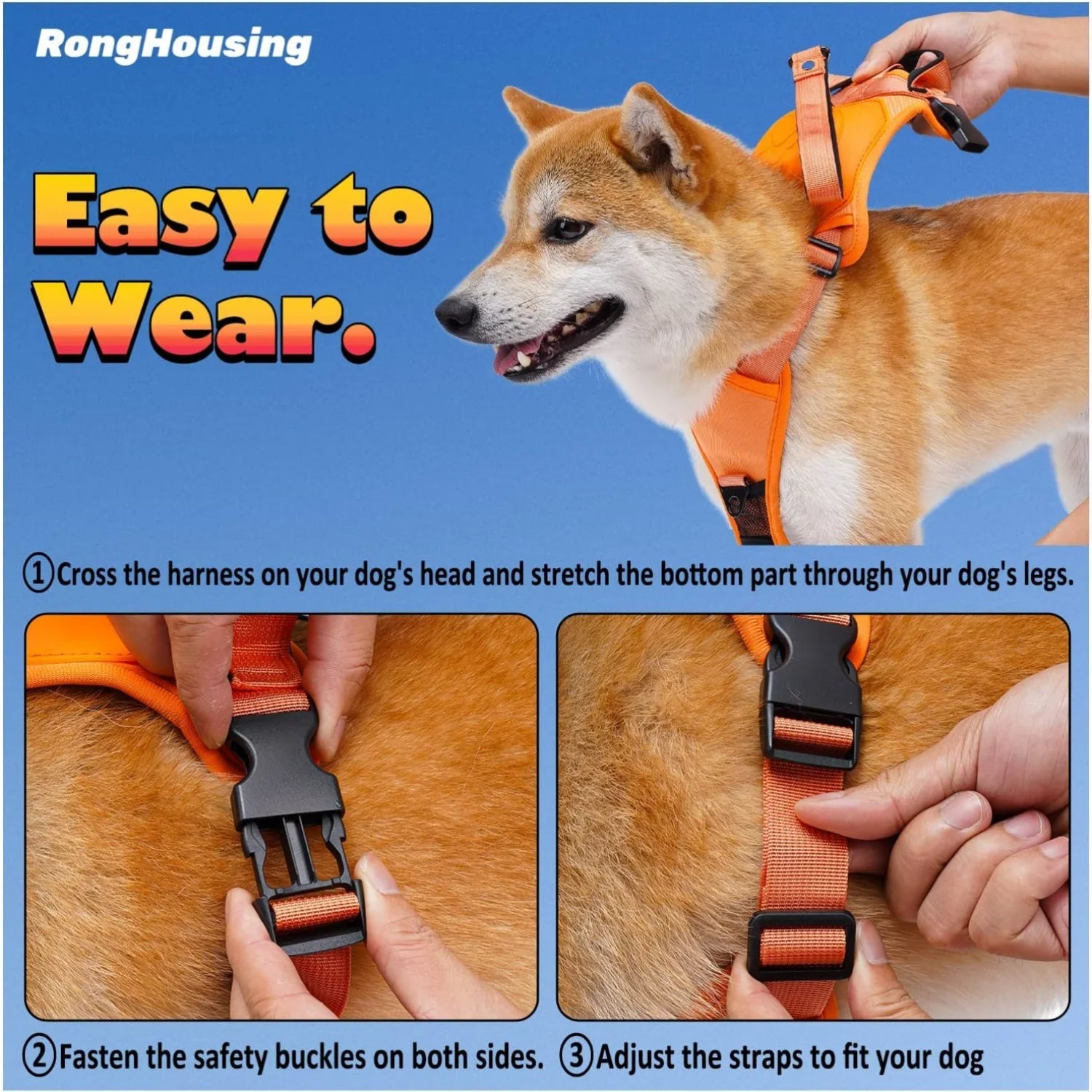 Dog Harness and Automatic Retractable Leash Kit ViralGalleria.com
