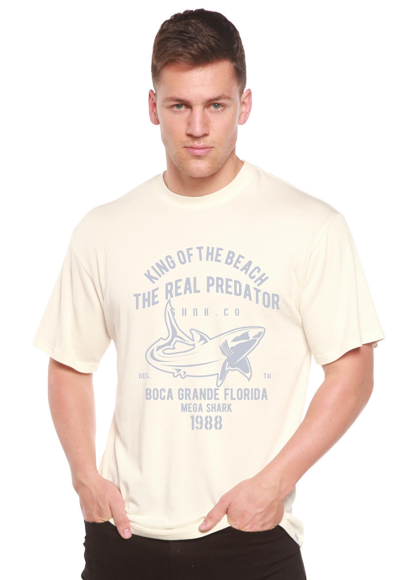 Shark Real Spun Bamboo® Men's Bamboo Viscose/Organic Cotton Short Sleeve Graphic T-Shirt Spun Bamboo