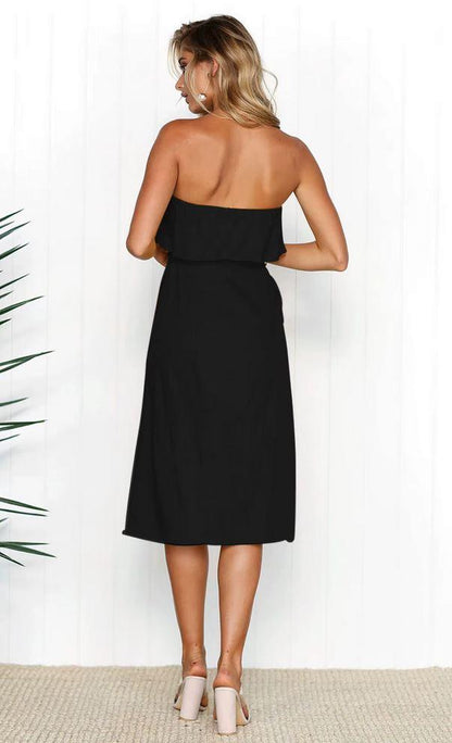 Summer Sun Strapless Button-Down Dress Country in My Heart