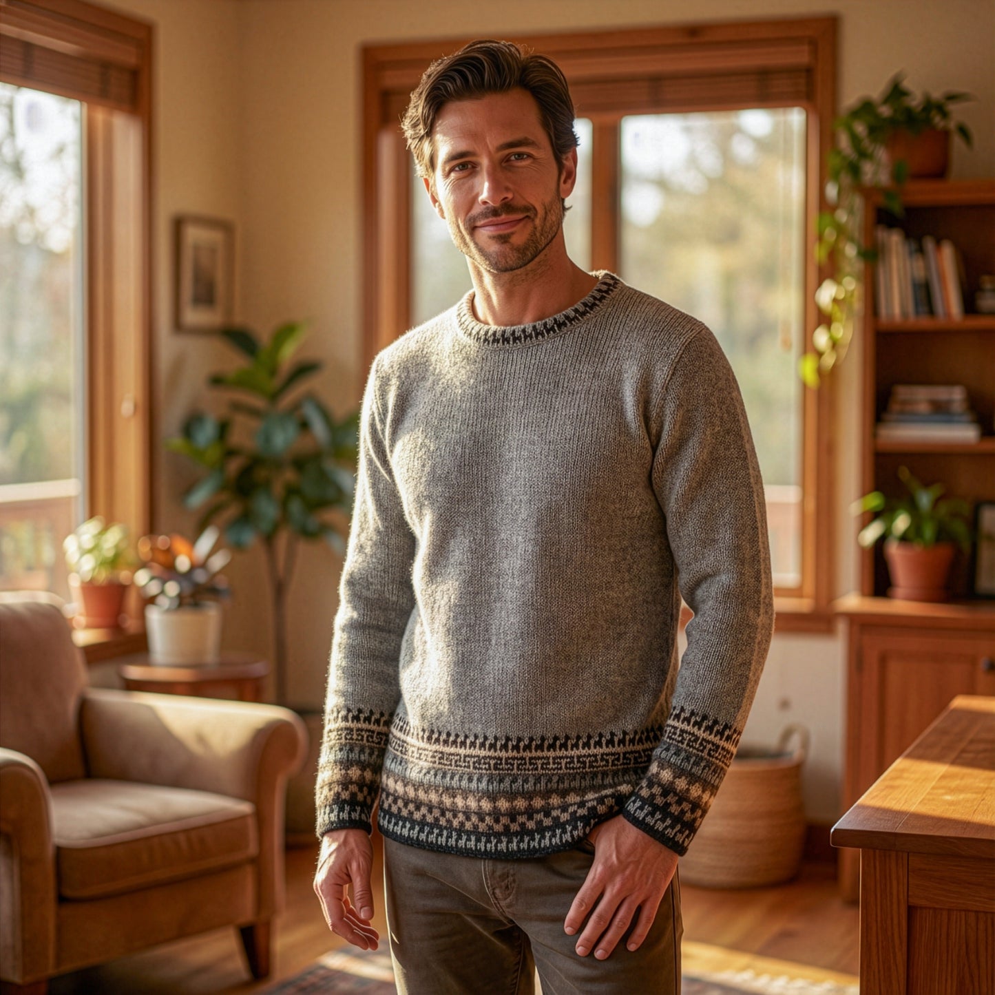Alpaca Inca Patterned Sweater Purely Alpaca