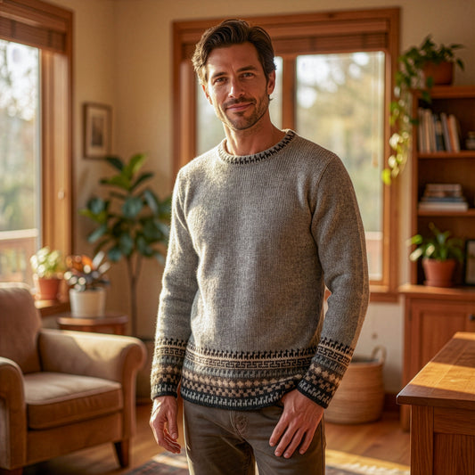 Alpaca Inca Patterned Sweater Purely Alpaca