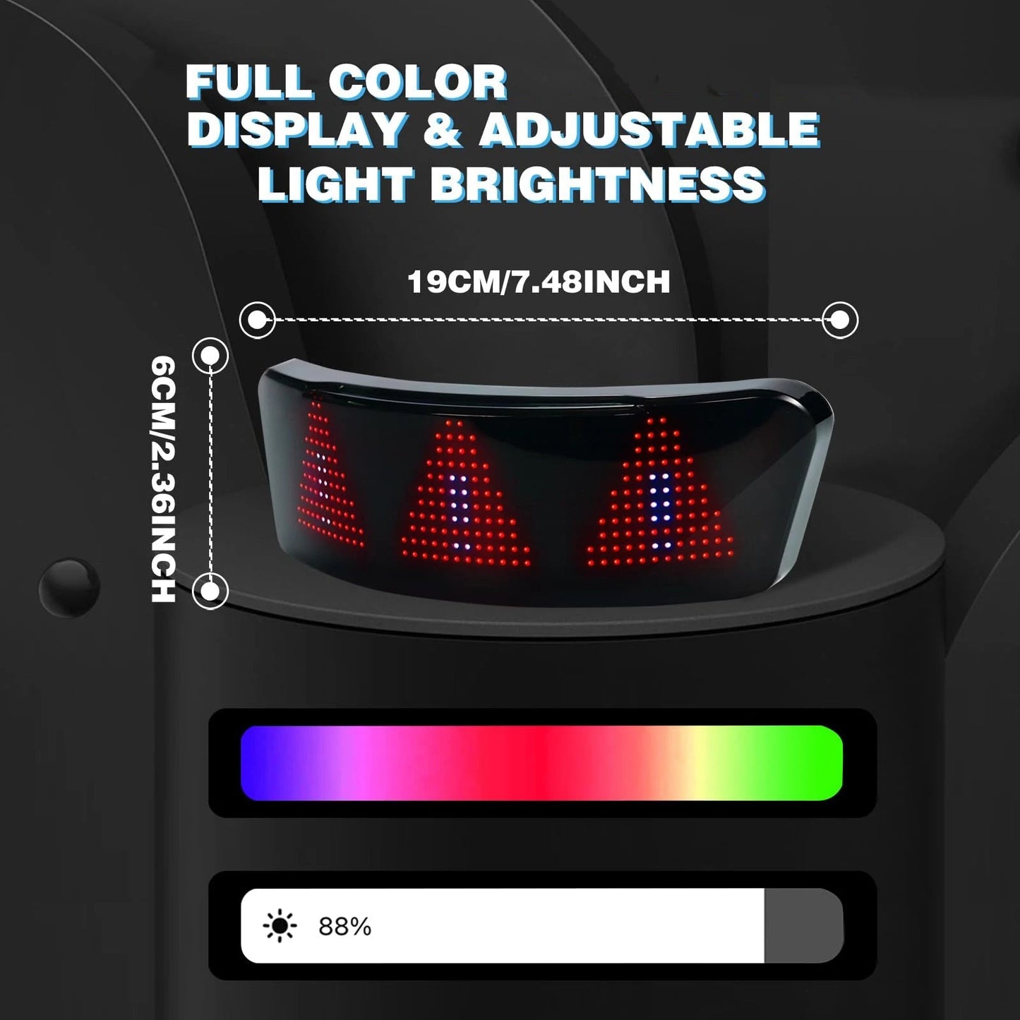 Motorcycle Helmet Programmable LED Display ViralGalleria.com