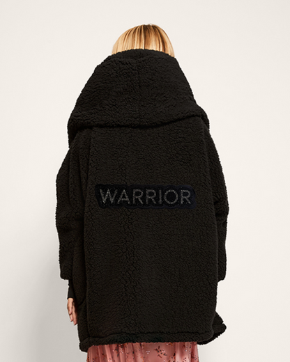 The Warrior Effect™ by Jill Martin Bedazzled Logo Sherpa Lounger Jacket Jill Martin