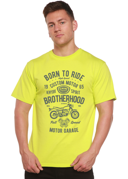 Motorcycle Brotherhood Men's Bamboo Viscose/Organic Cotton Short Sleeve Graphic T-Shirt Spun Bamboo