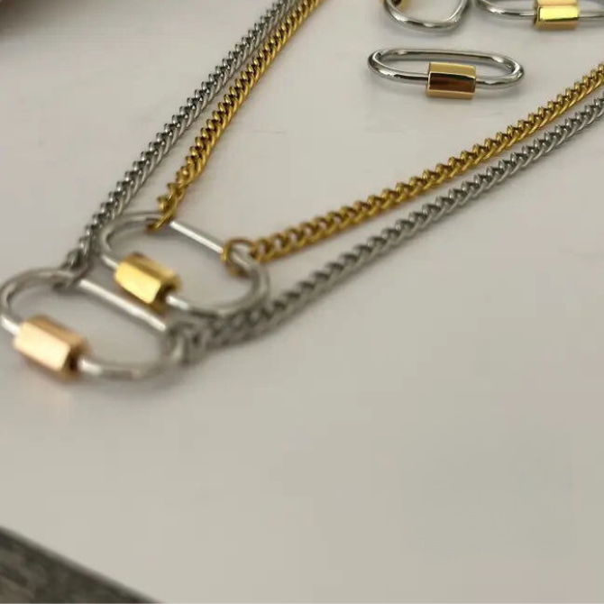 Two Tone Lock Necklace ~ Deep South Originals Deep South Originals