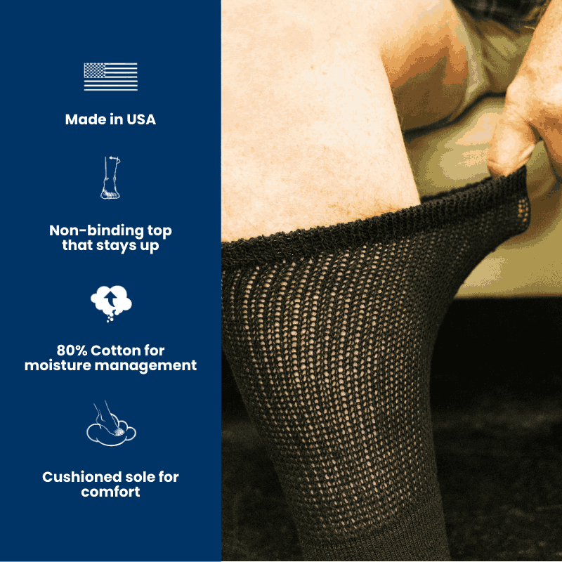 Women's Cotton Diabetic Crew Socks (6 Pair) DSC