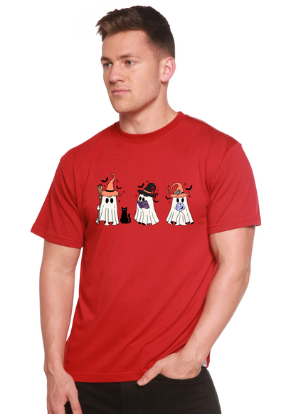 Halloween Boo Men's Bamboo Viscose/Organic Cotton Short Sleeve Graphic T-Shirt Spun Bamboo