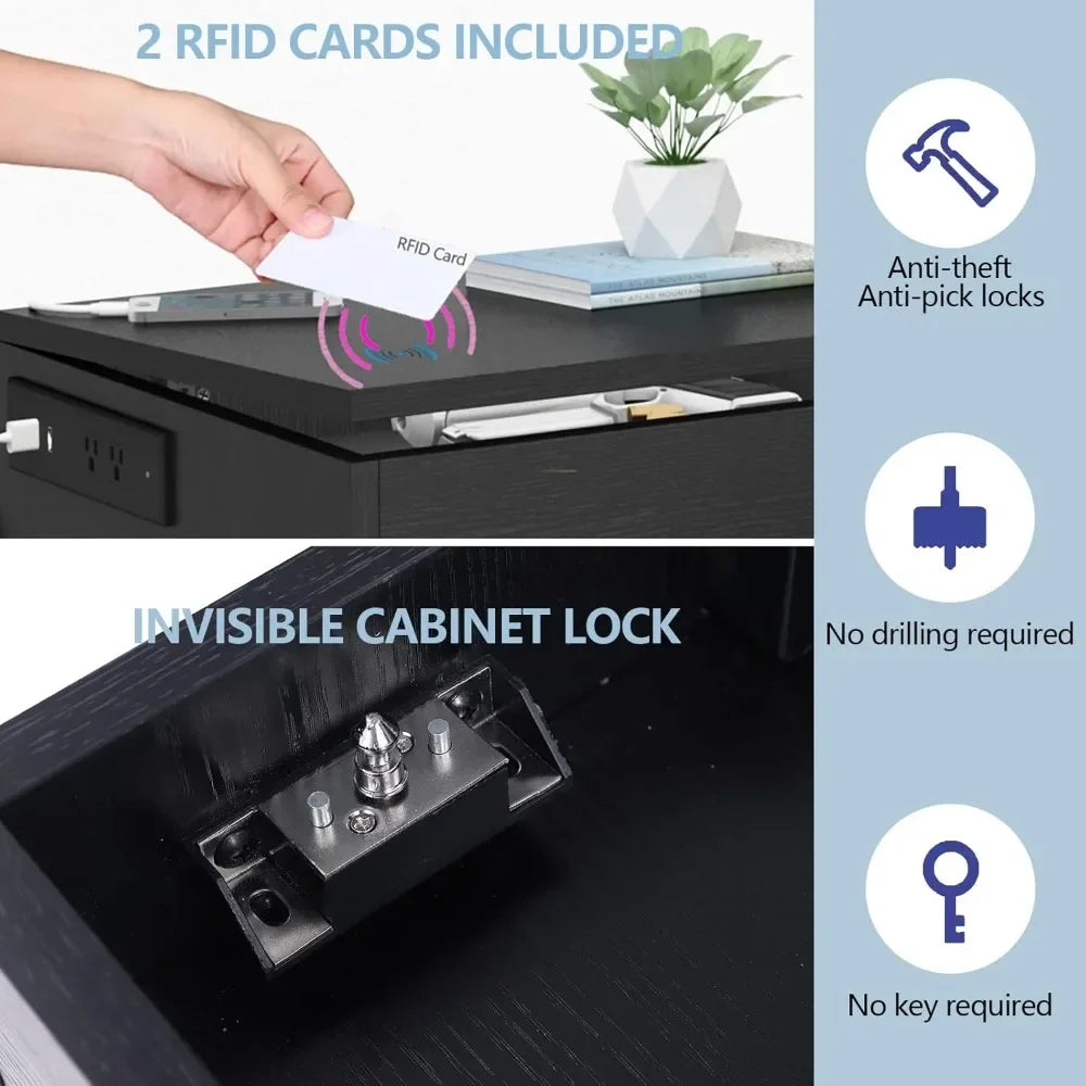Nightstand with RFID Lock ViralGalleria.com
