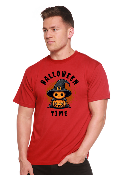 Halloween Time Unisex Bamboo Viscose/Organic Cotton Short Sleeve Graphic T-Shirt Spun Bamboo