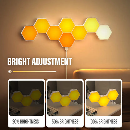 RGB Bluetooth LED Hexagon Light Indoor Wall Lights ViralGalleria.com