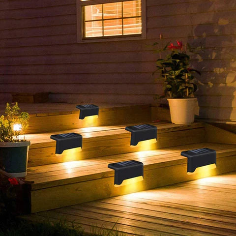 Solar Powered LED Step Lights ViralGalleria.com