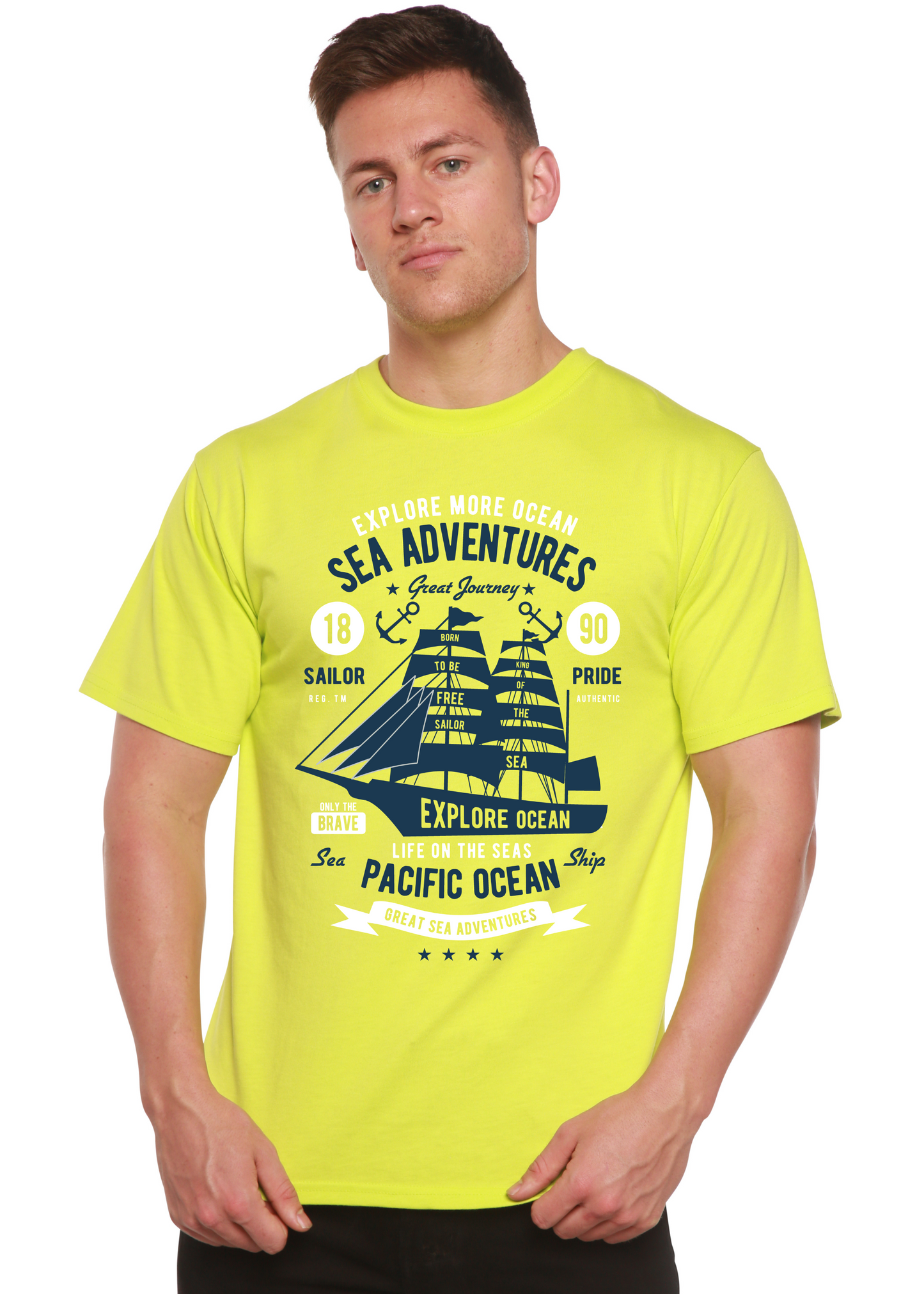 Sea Adventures Spun Bamboo® Men's Bamboo Viscose/Organic Cotton Short Sleeve Graphic T-Shirt Spun Bamboo